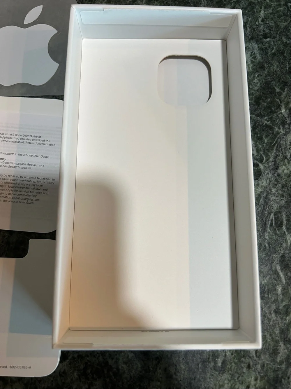 Apple iPhone 14 White Packaging Inserts and Logo Sticker- Empty Box only-